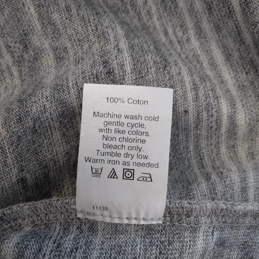 J. Crew Gray Drawstring Cord Waistband Cover Up Cotton Dress Size L